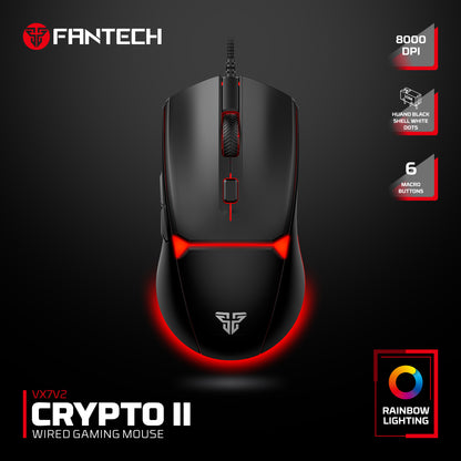 Fantech VX7V2 CRYPTO II Precision Wired Gaming Mouse