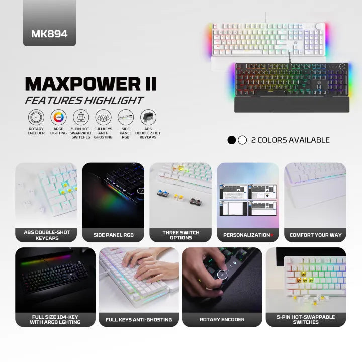 FANTECH MK894 MAXPOWER II FULL MECHANICAL KEYBOARD