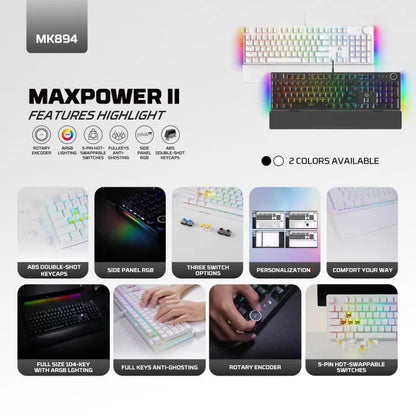 FANTECH MK894 MAXPOWER II FULL MECHANICAL KEYBOARD